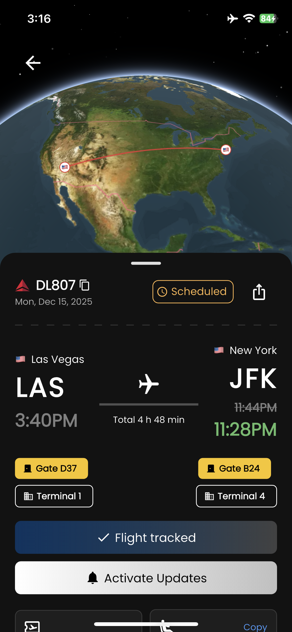 Flight Info Page