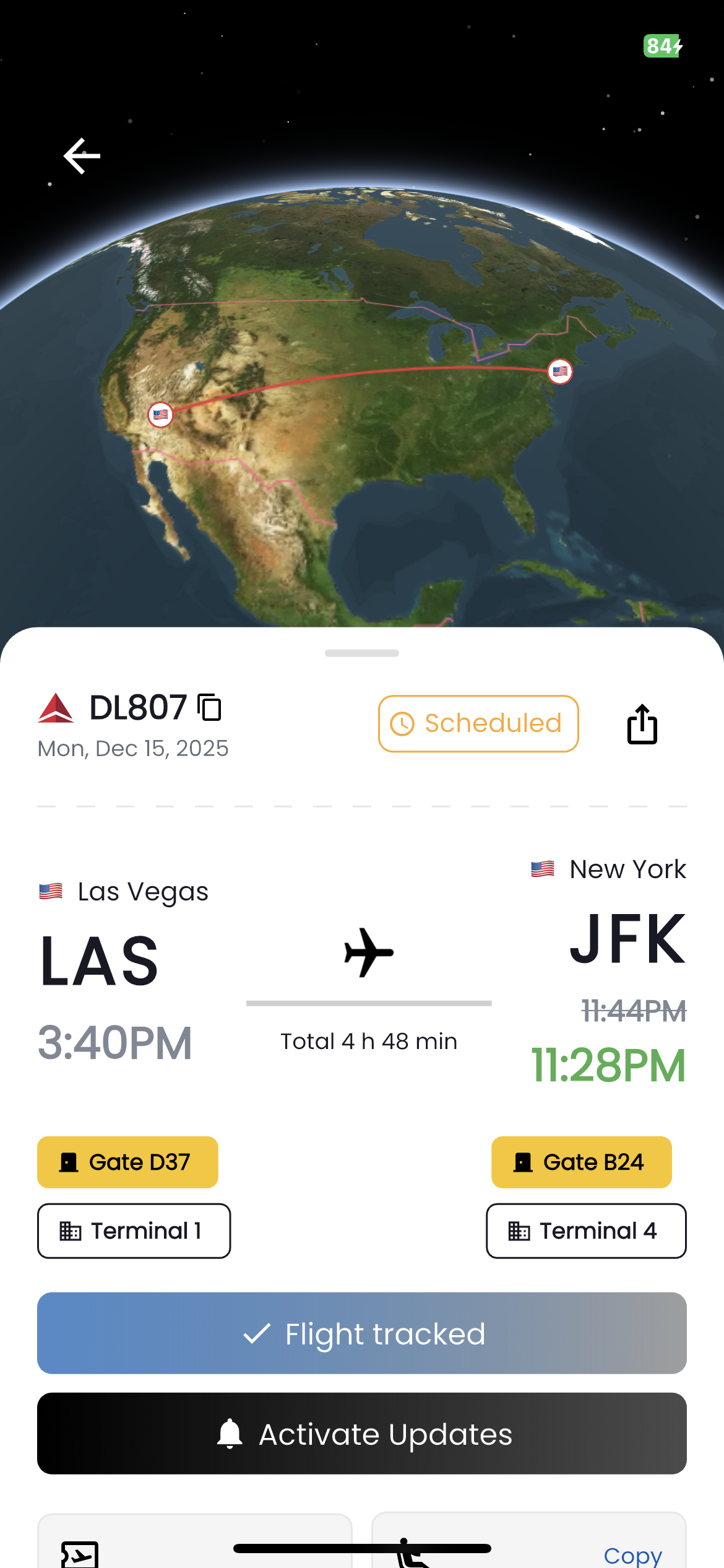 Flight Info Page